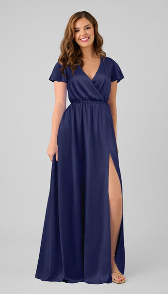 Kyra adjustable fit luxe satin bridesmaid dress
