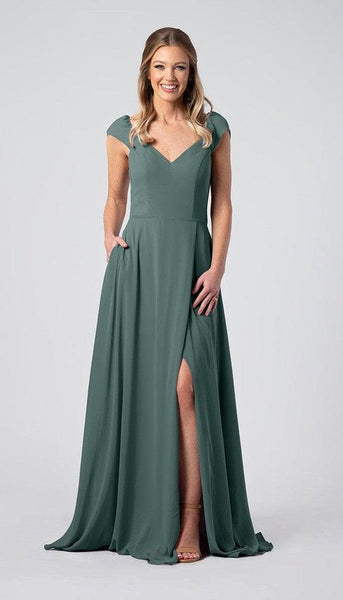 green lily bridesmaid dress Puff Sleeves Chiffon different shades of sage green bridesmaid dresses
