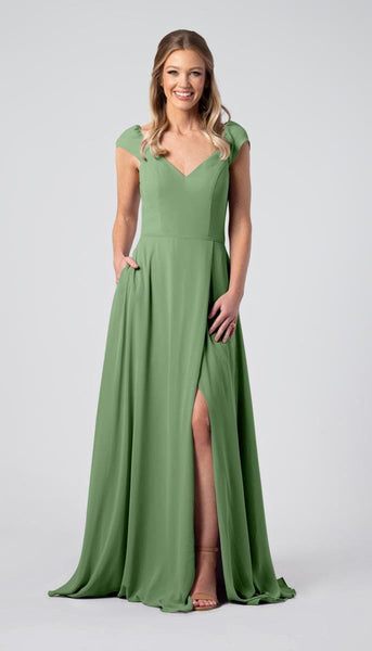 Lily Puff Sleeves Chiffon Bridesmaid Dress
