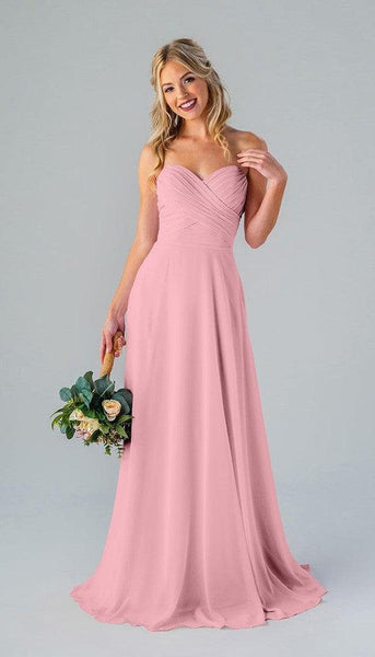 Lisa Strapless Chiffon Bridesmaids Dress | Kennedy Blue Lisa Strapless Chiffon Bridesmaids Dress | Kennedy Blue