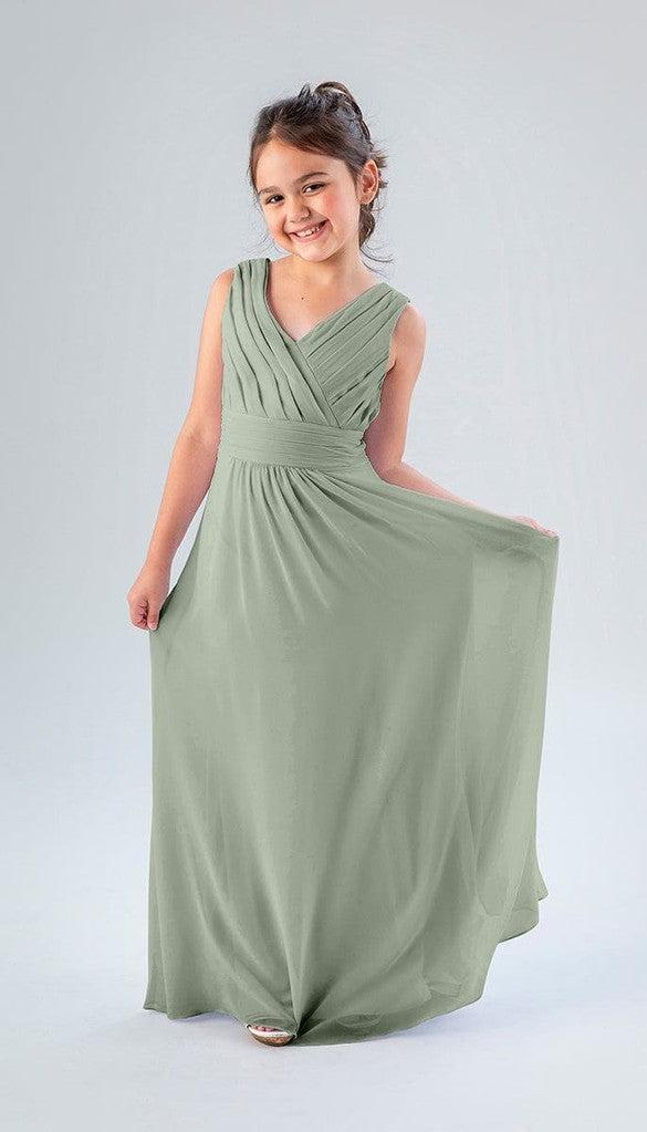 Kennedy Blue Lonnie Junior Bridesmaid Dress J8 / Light Sage