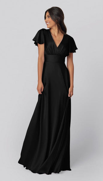Ready to Ship Luxe Satin Modest Bridesmaid Dress
