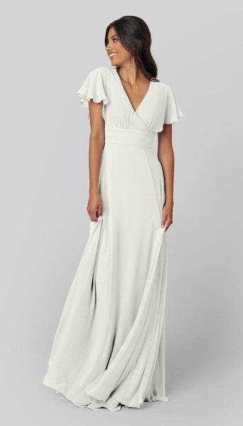 White Modest Inexpensive Bridesmaid Dresses Joy Modest Bridesmaid Dress  Kennedy Blue Fog