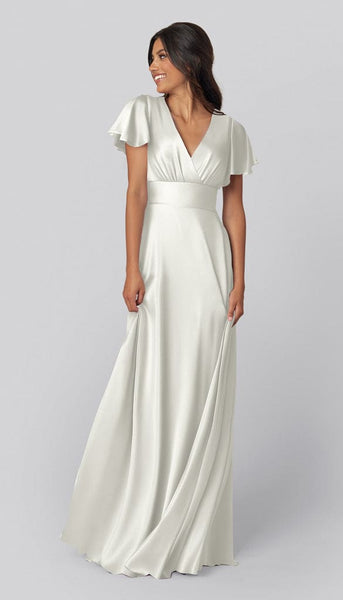 Luxe Satin Modest Bridesmaid Dress