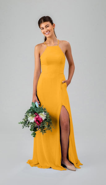 luna bridesmaid dresses Luna High Neck Chiffon Bridesmaid Dress