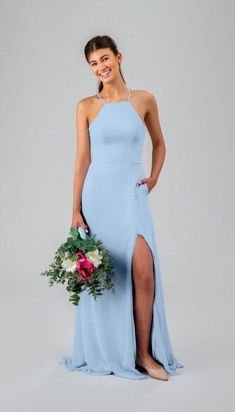 luna bridesmaid dresses Luna High Neck Chiffon Bridesmaid Dress
