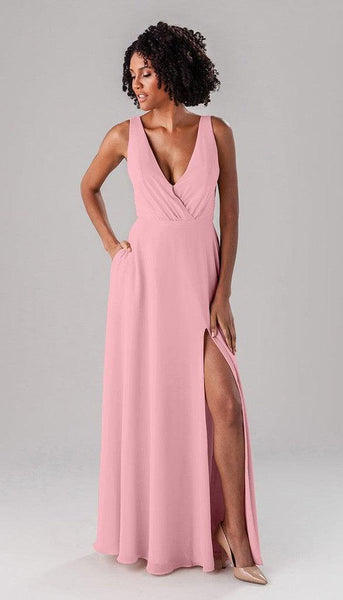 open lace back dress Lydia Chiffon Bridesmaids Dress