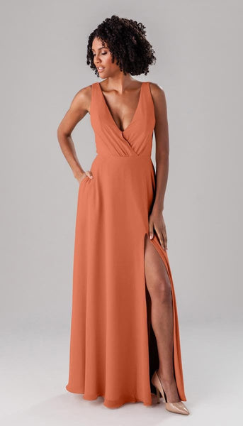 lydia bright bridesmaid dress Chiffon Bridesmaids Spring25 and the slit brings GINA TRICOT - Long Size:Petite (55cm)