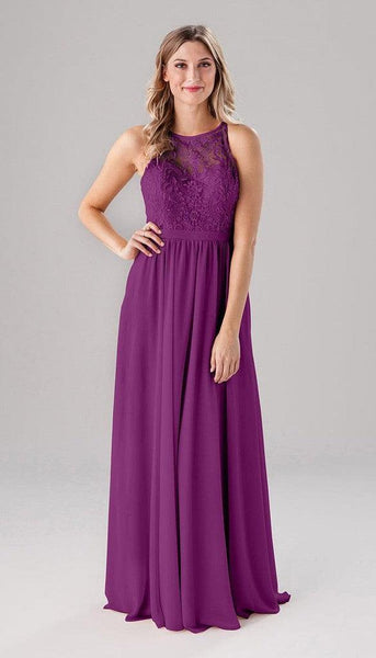 Maria High Neck Embroidered Bridesmaids Dress