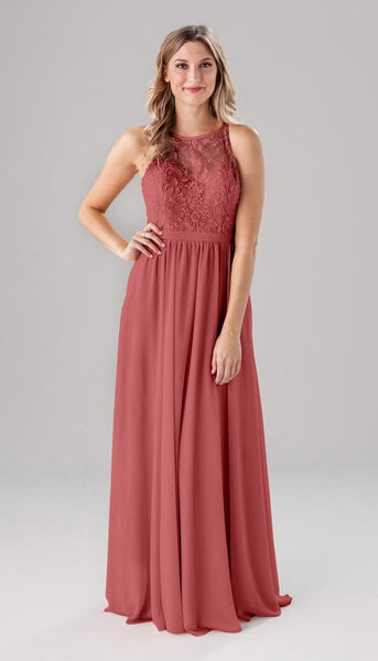 maria modes bridesmaid dresses High Neck Embroidered Bridesmaids Dress 2025 floral prom dress Style Number 5 Simple Wedding Dress Color:Yellow Ivory