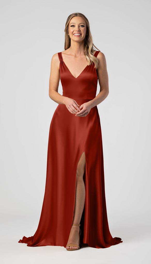Meg Luxe Satin Bridesmaid Dress