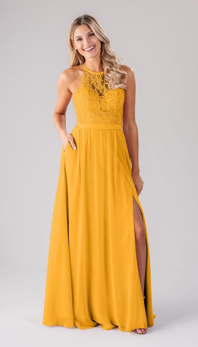 Melanie Ready to Ship Embroidered Lace Bridesmaid Dress | Kennedy Blue 6 / Marigold Melanie Ready to Ship Embroidered Lace Bridesmaid Dress | Kennedy Blue 6 / Marigold