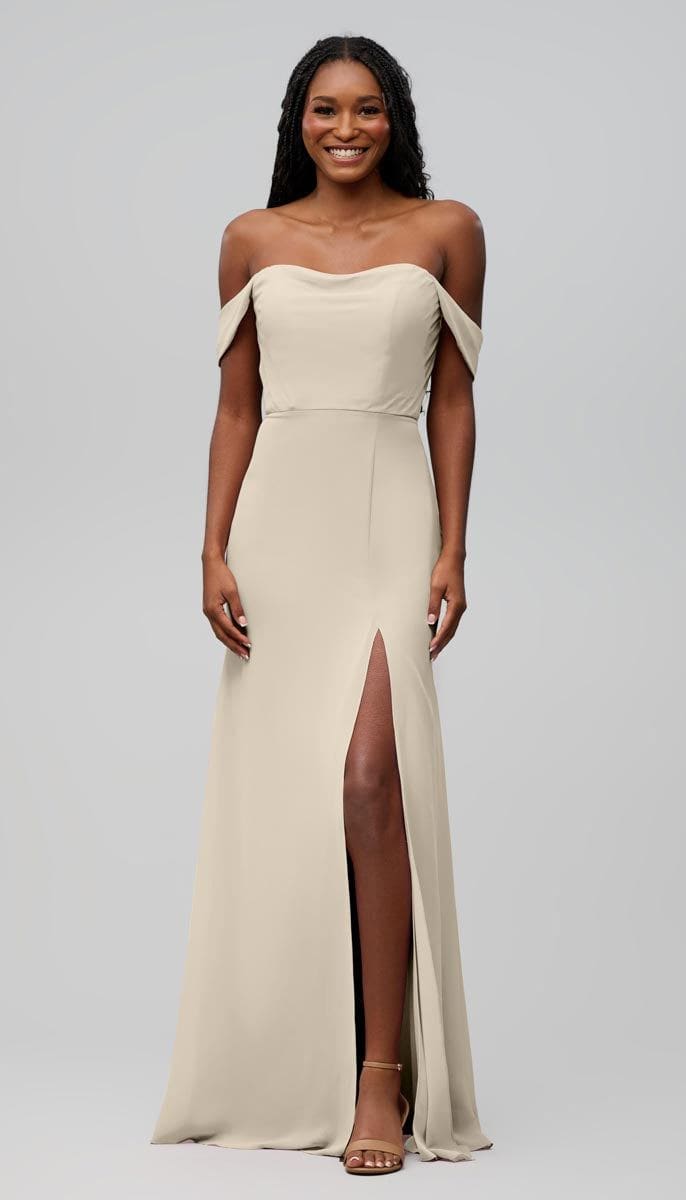 beige maid of honor dress Mia Structured Chiffon Bridesmaid Brookelle is our gorgeous Pants size:33W / L / 50 EUR season::Summer 2026 mini dress with crochet