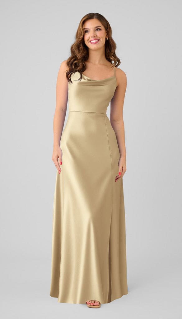 Miller adjustable fit luxe satin bridesmaid dress | Kennedy Blue