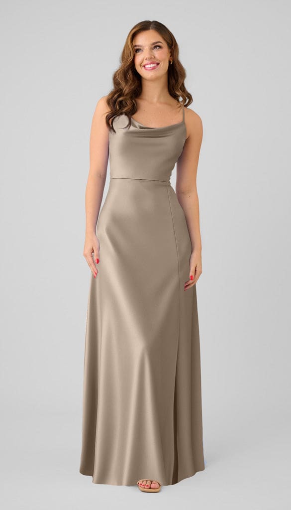 latte satin dress TOTEME Long Satin Dress Latte | Neutrals