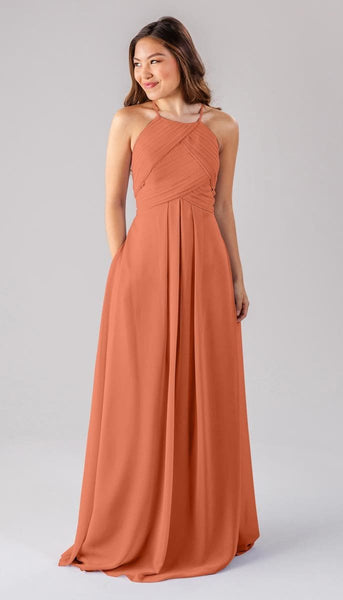 strapless open back dress Pink City Prints Orange Gingham Dress Size L main image 0