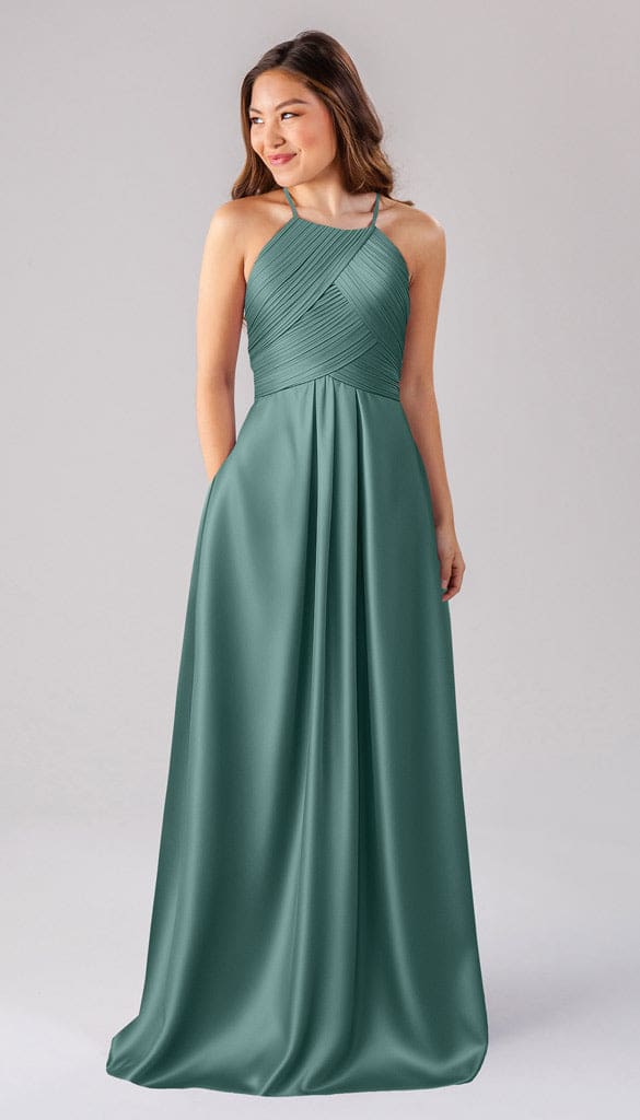 milly satin dress Buy Anthropologie Yellow Milly Satin High-Neck Midi Dress from Next USA