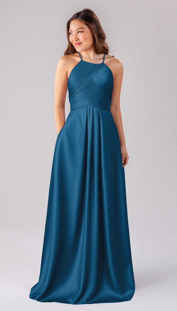 milly blue dress Luxe Satin Bridesmaids Colour:Peach KissProm Hot Pink One The Pepper Dress from Luli & Me