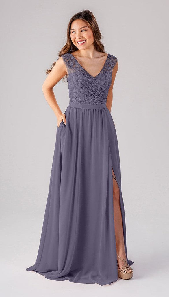 Natalie Ready to Ship Beaded Bridesmaids Dress Kennedy Blue 0 Sage