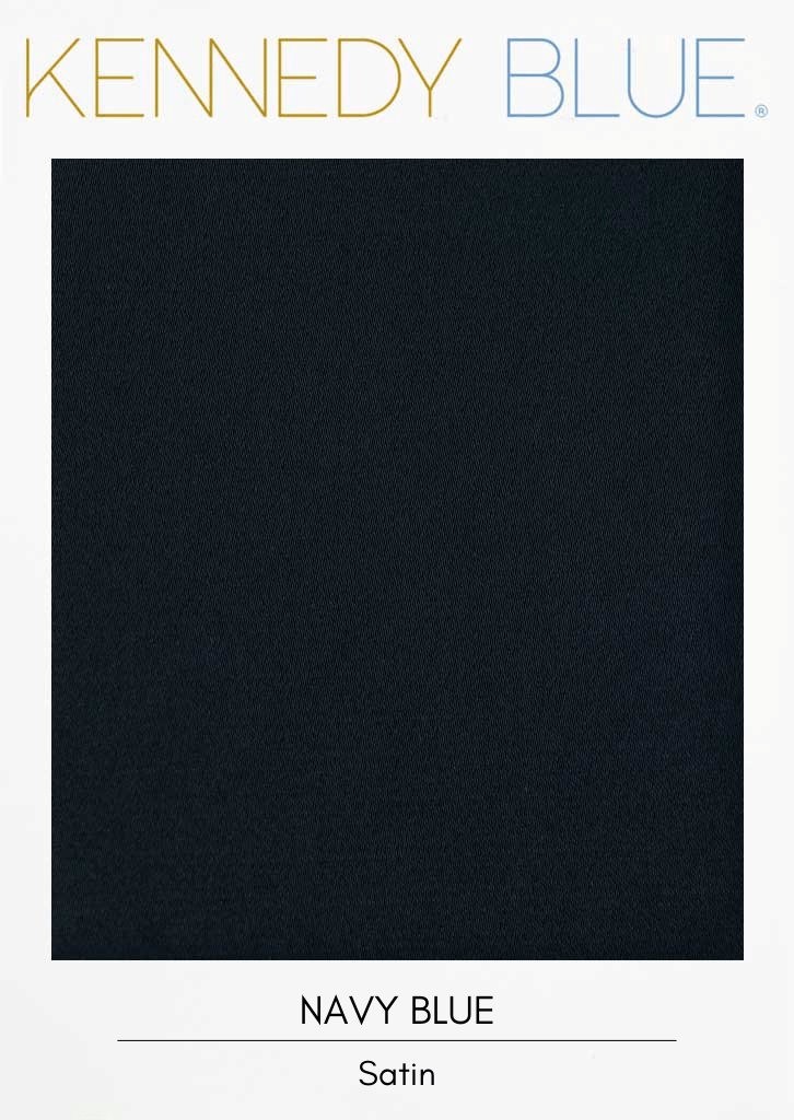 Navy Blue|Satin Fabric Swatches Color Swatch