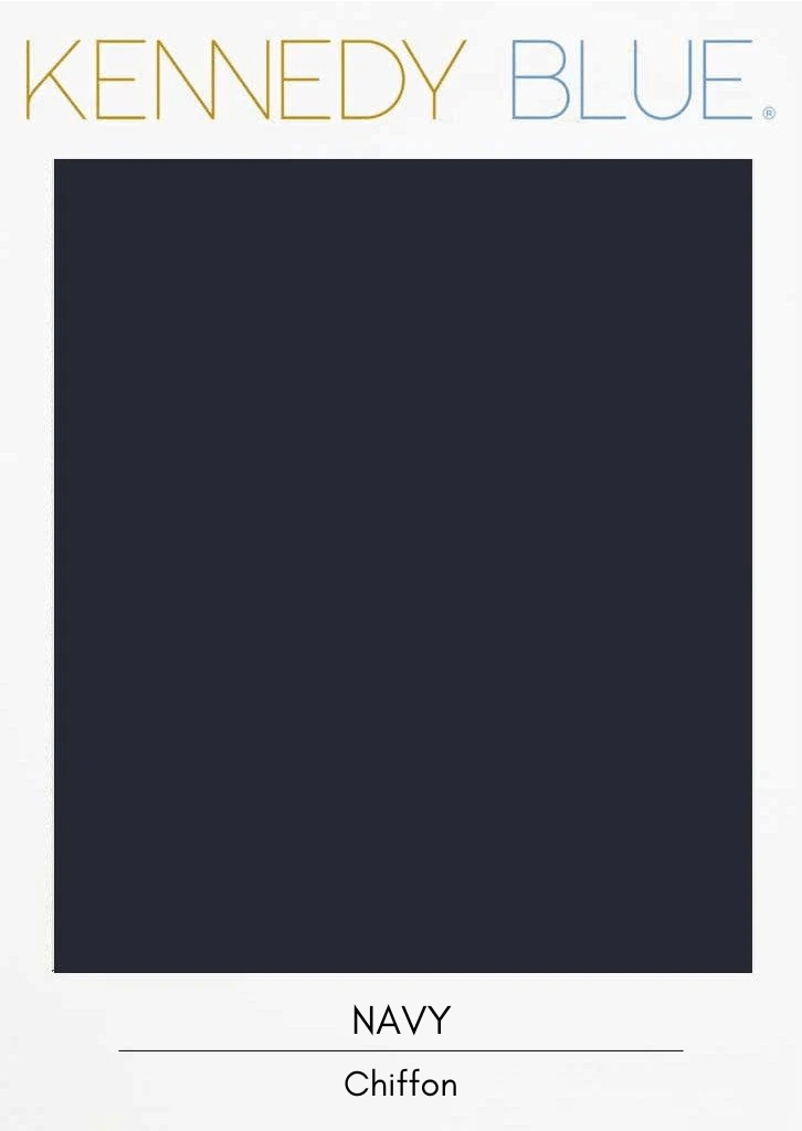 Navy|Flat Chiffon Fabric Swatches Color Swatch