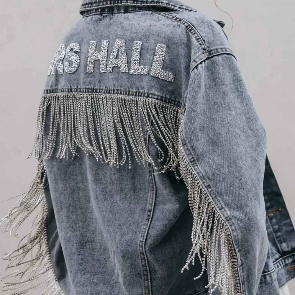 |Rhinestone Fringe Jacket