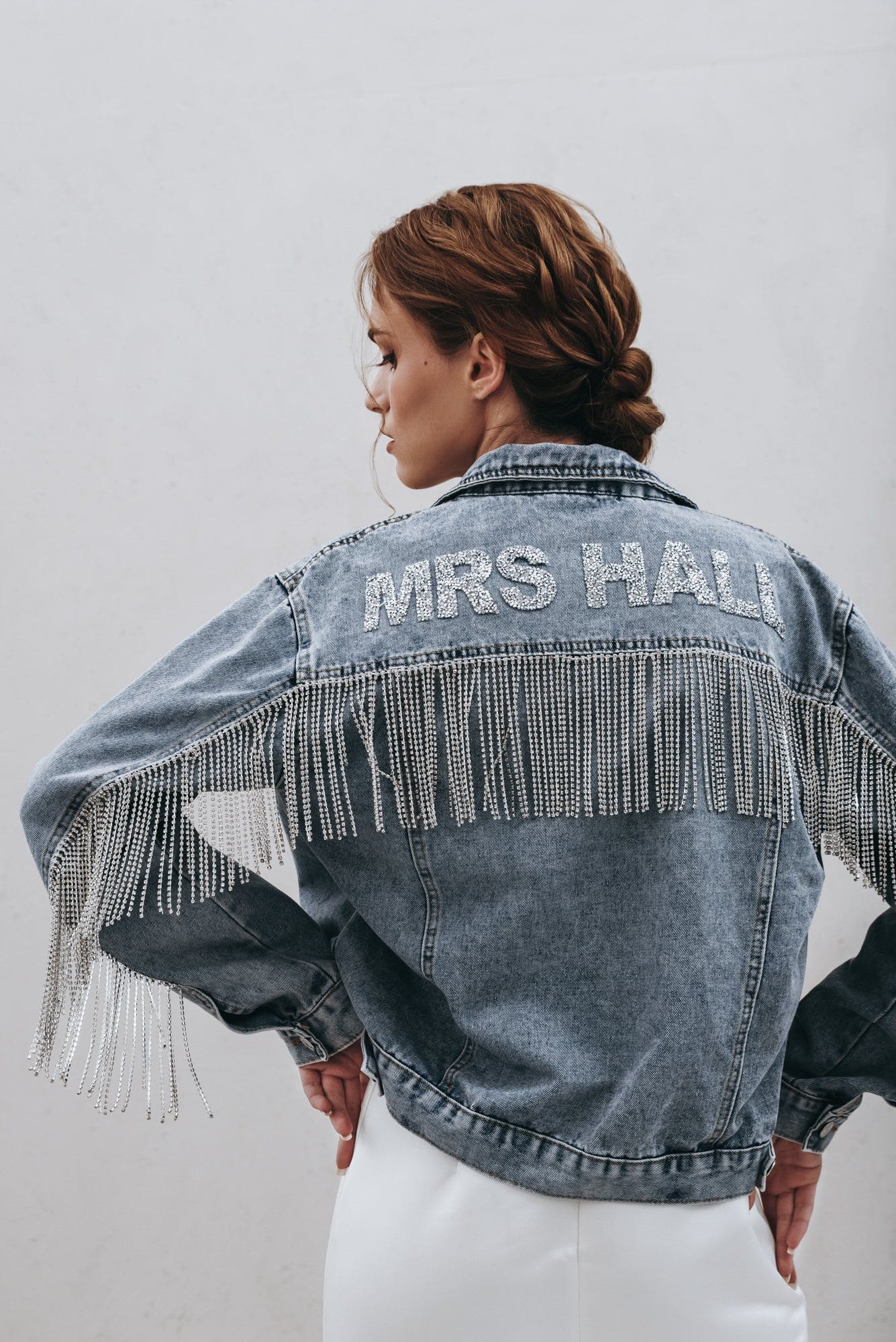 Silver rhinestone jacket cheap