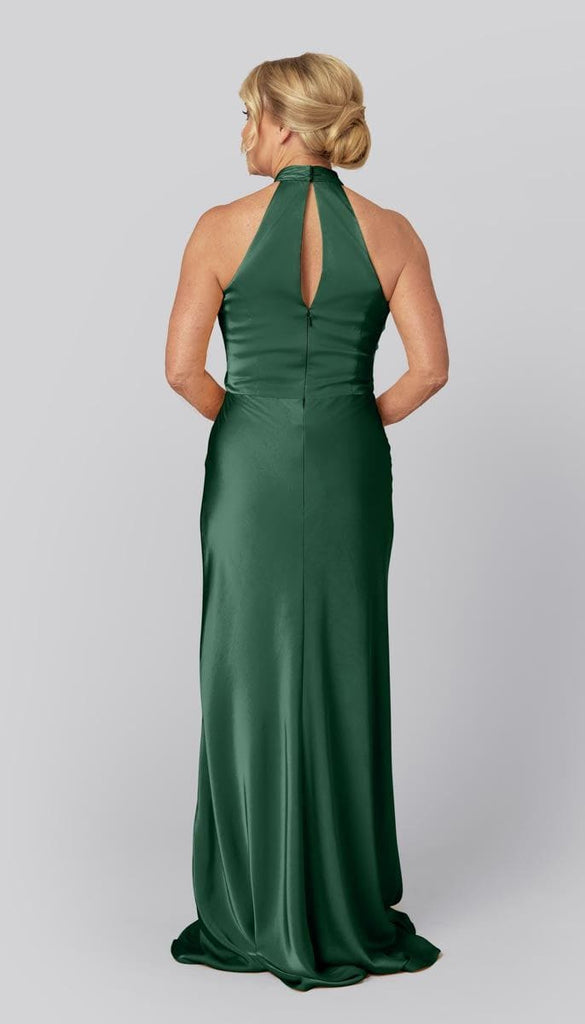 halter neck mother of the bride dresses Chic Mother of the Bride Dresses A-Line/Princess Halter Sleeveless Floor-Length Sequins Appliques Formal Guest Evening Gowns, Stormy main image 1