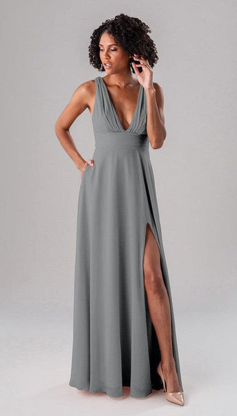 rose bridesmaid dress BABARONI BABARONI Stretch Satin Ivory Bridesmaid Dresses Off-the-shoulder Sweep Train Cap Sleeve Pleated with Slit Sheath, Ivory / US0