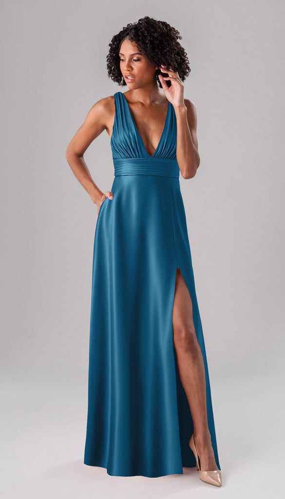 rosemarine silk dress Rose Luxe Satin Bridesmaids Dress