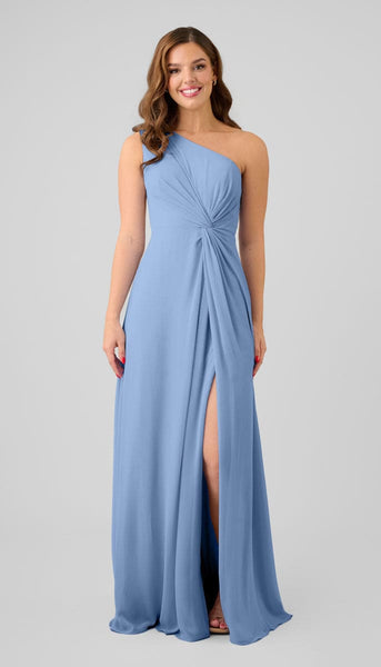 royal blue one shoulder bridesmaid dress Ruth elegant Black Fit & Flare
