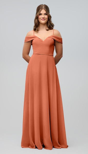 Samantha Off The Shoulder Chiffon Bridesmaids Dress