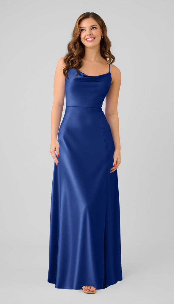 Sample Miller Luxe Satin Bridesmaid Dress | Kennedy Blue Sample Miller Luxe Satin Bridesmaid Dress | Kennedy Blue