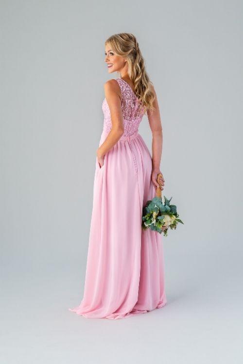 beaded pink bridesmaid dress BEADED FRINGE TANK DRESS – Naeem Khan main image 1