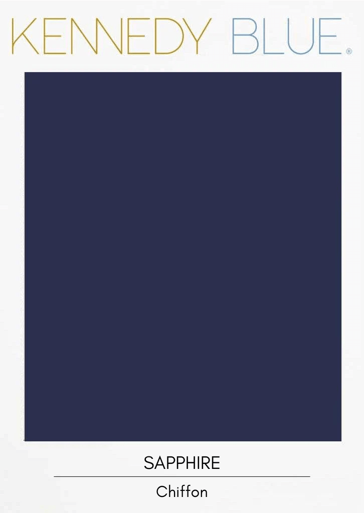 Sapphire|Flat Chiffon Fabric Swatches Color Swatch