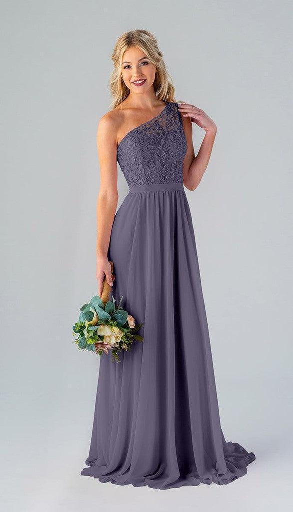 beaded top bridesmaid dresses Long Prom Dress with Beaded Cowl Neckline– PromGirl main image 1