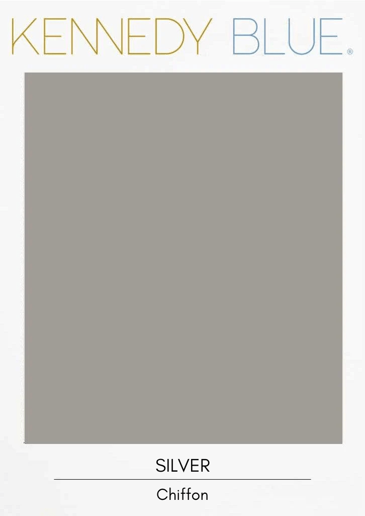 Silver|Flat Chiffon Fabric Swatches Color Swatch