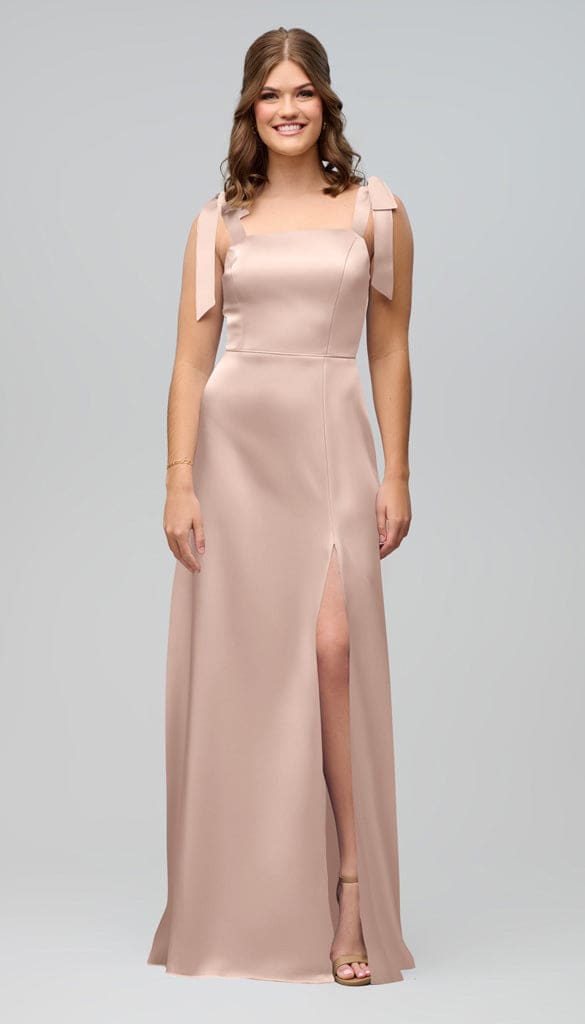 Sofia Luxe Satin Bridesmaids Dress| Kennedy Blue Blush