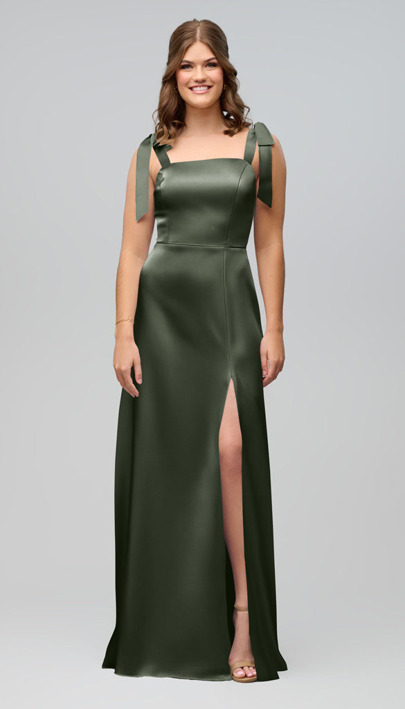 Sofia Luxe Satin Bridesmaids Dress| Kennedy Blue Black