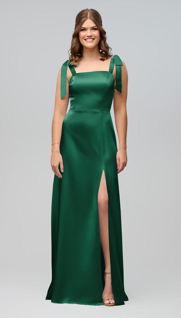 Sofia Luxe Satin Bridesmaids Dress| Kennedy Blue Emerald