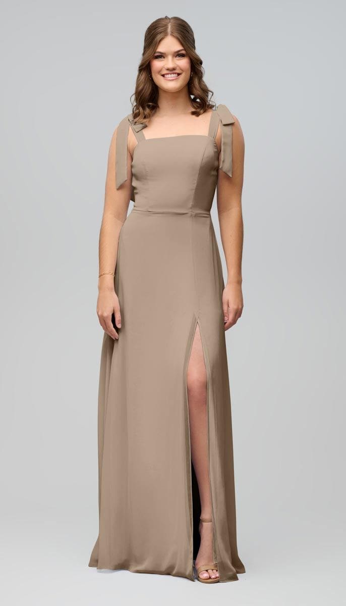 sofia bridesmaid dresses Sofia Platinum Chiffon Bridesmaids Dress| Kennedy Blue Sea Glass