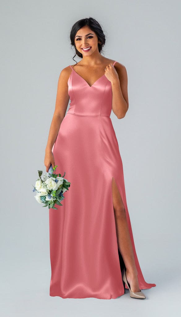 pink satin bridesmaid dresses Sophie Luxe Bridesmaids Dress glam ruching is ready Colour:Floral Royal Blue Gold Beaded Navy Blue Quinceanera Dress