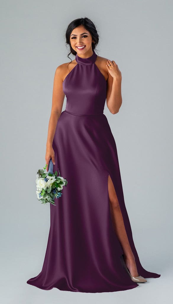 bridesmaid dress satin Ladivine 7493 - Long A-Line Dress