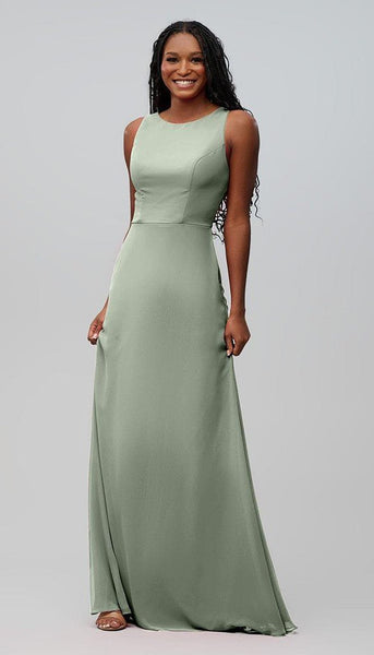 Susie High Neck Bridesmaids Dress | Kennedy Blue Light Sage