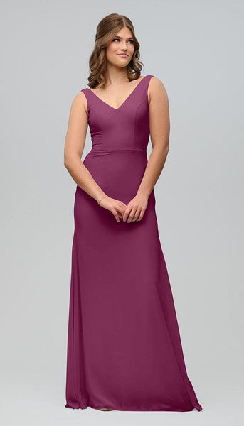 strapless open back dress Sylvie Modern Chiffon Bridesmaids Dress