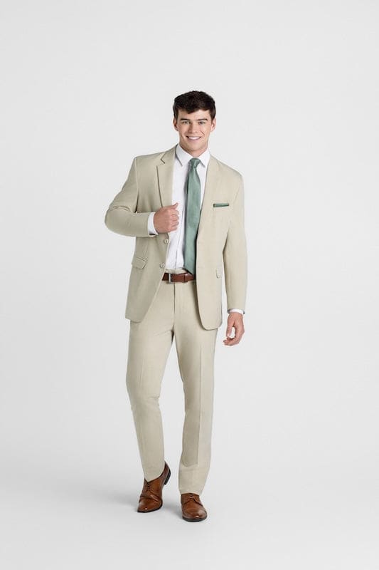 Tan|Trim Fit Suit