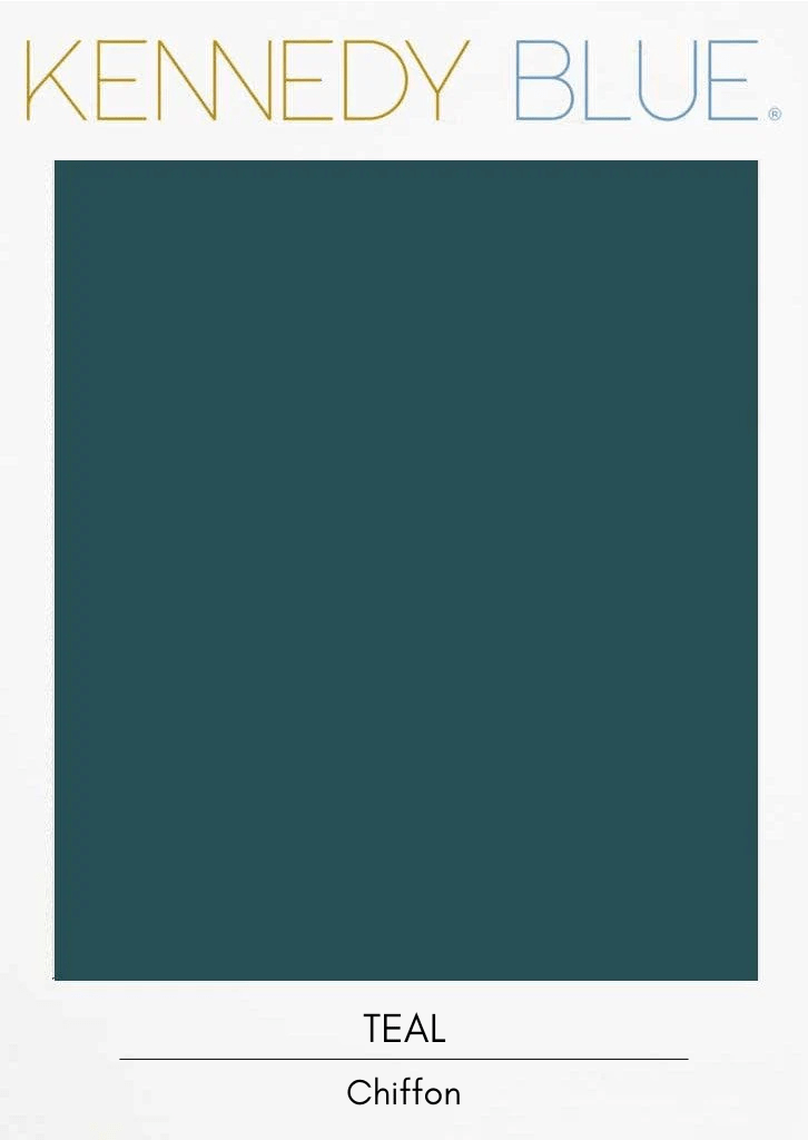 Teal|Flat Chiffon Fabric Swatches Color Swatch
