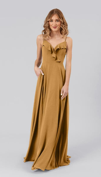 Emmy Adjustable Chiffon Bridesmaid Dress | Kennedy Blue