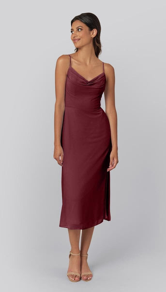 francesca's burgundy dress Francesca Short Modern Bridesmaid Dress