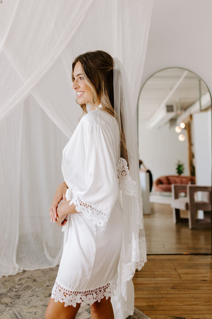 Lace and Sequin Edge Veil | Kennedy Blue